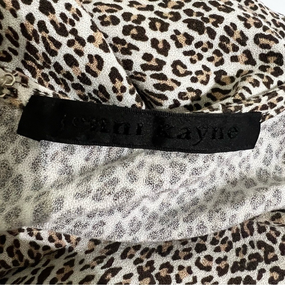 Jenni Kayne Leopard Print Viscose Shift T-Shirt Dress Size M - Picture 4 of 13
